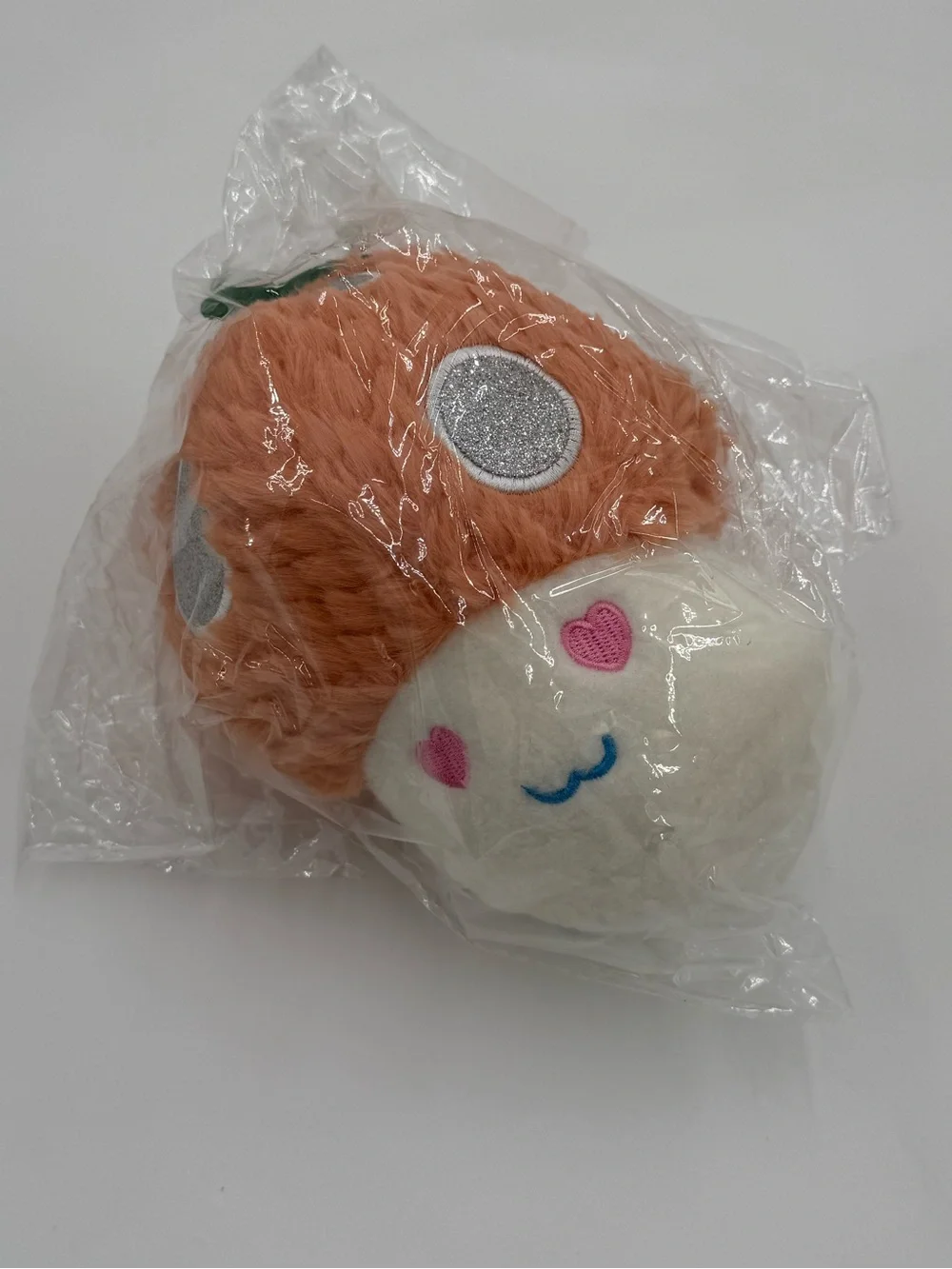 3 Plush Mushroom Accent Stuffies - Pink, Green, Orange